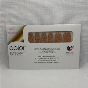💅 3/$10 - Color Street Glittering Gold Nail Strips - Mojave Gold